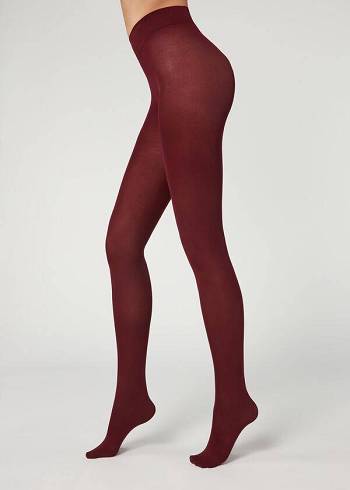 Calzedonia 50 Denier Total Comfort Soft Touch Opaque Hardloopbroek Dames Bordeaux | BE1026GL