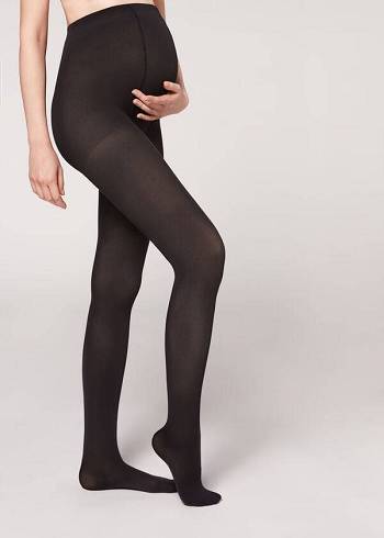 Calzedonia 60 Denier Maternity Opaque Hardloopbroek Dames Zwart | BE1044UT