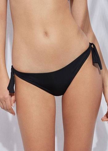 Calzedonia Bow Brazilian Indonesia Eco Bikinibroekjes Dames Zwart | BE1298QZ