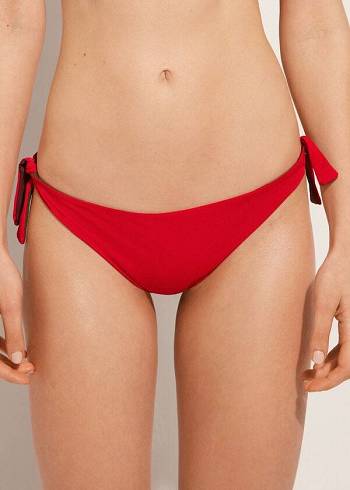 Calzedonia Bow Brazilian Indonesia Eco Bikinibroekjes Dames Rood | BE1303YU