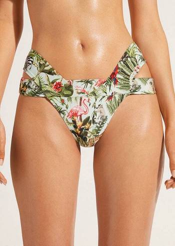 Calzedonia Brazilian Bandeau Nairobi Eco Bikinibroekjes Dames Groen | BE1305IS