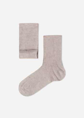 Calzedonia Cashmere Blend Kort Sokken Kinderen Beige Bruin | BE3164HK