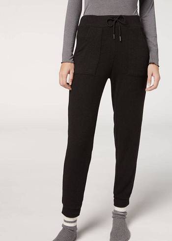 Calzedonia Cashmere Blend Stretch Leggings Dames Zwart | BE2622HK