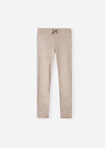 Calzedonia Cashmere Blend Stretch Sport Leggings Kinderen Beige | BE3122FM