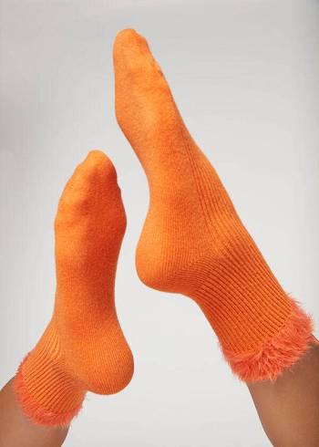 Calzedonia Cashmere Kort with Soft Trim Sokken Dames Oranje | BE2359LH