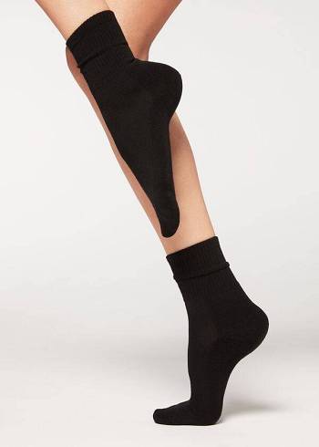 Calzedonia Cashmere Sport Kort Sokken Dames Zwart | BE2361JJ