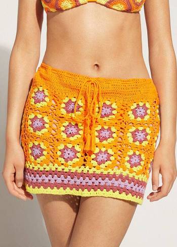 Calzedonia Crochet Skirt Cover-ups Dames Oranje | BE2130QZ