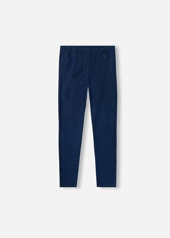 Calzedonia Denim jeggings Leggings Kinderen Donkerblauw | BE3128IS