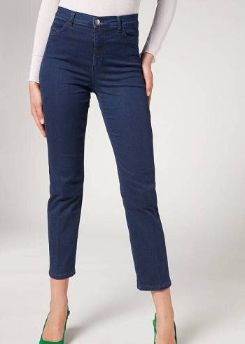 Calzedonia Eco Comfort Jeans Dames Donkerblauw | BE2568KI