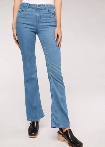 Calzedonia Eco Light Flared Denim Jeans Dames Blauw | BE2576PQ