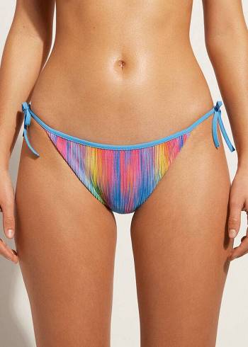 Calzedonia Geplooid String Maiorca Bikinibroekjes Dames Gekleurd | BE1511YU