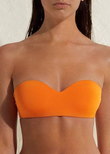 Calzedonia Gewatteerd Bandeau Indonesia Eco Bikinitopjes Dames Oranje | BE1792QZ