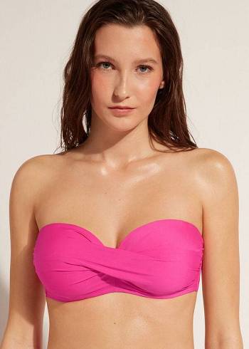 Calzedonia Gewatteerd Bandeau Indonesia Eco cobey Bikinitopjes Dames Roze | BE1800OR