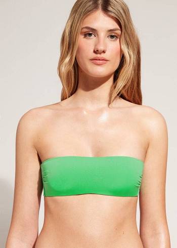 Calzedonia Gewatteerd Bandeau Indonesia Eco rosa Bikinitopjes Dames Groen | BE1804DN