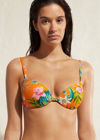 Calzedonia Gewatteerd Push-Up Rio Eco Bikinitopjes Dames Oranje | BE1875YU