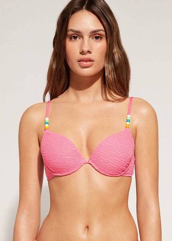 Calzedonia Gewatteerd Push-Up San Diego Bikinitopjes Dames Roze | BE1877IS