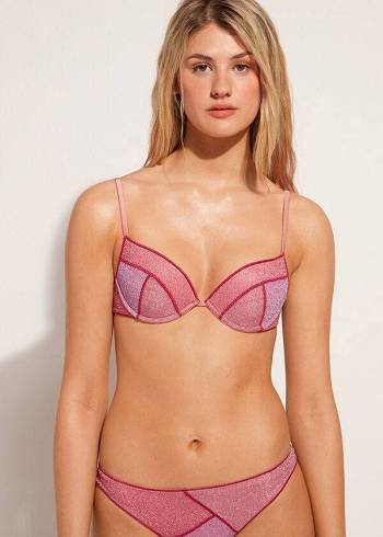 Calzedonia Gewatteerd Push-up Lisbona Bikinitopjes Dames Roze | BE1860JJ