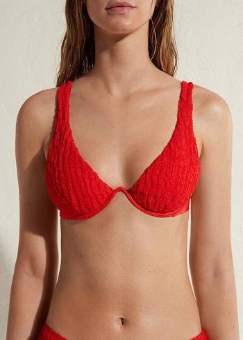 Calzedonia Gewatteerd Push-up Marrakech Bikinitopjes Dames Rood | BE1863ZG