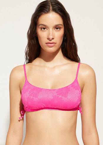 Calzedonia Gewatteerd Tank-Stijl Antibes Bikinitopjes Dames Roze | BE1883FM