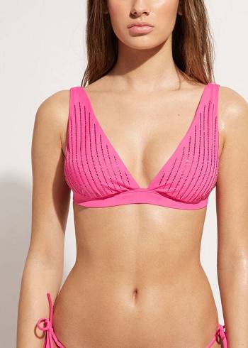 Calzedonia Gewatteerd Triangle Shanghai Bikinitopjes Dames Roze | BE1935FM