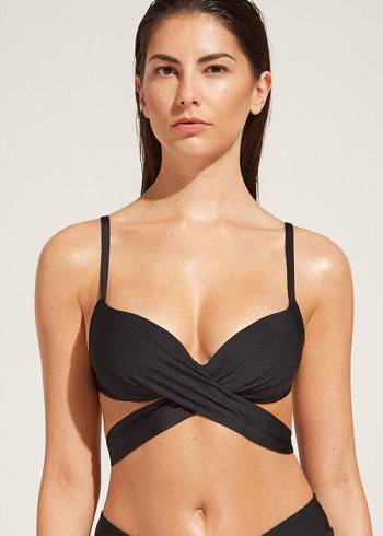 Calzedonia Graduated Gewatteerd Push Up Indonesia Bikinitopjes Dames Zwart | BE1720UT