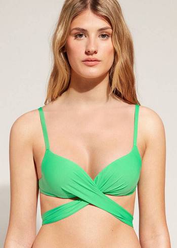 Calzedonia Graduated Gewatteerd Push Up Indonesia Bikinitopjes Dames Groen | BE1721IS