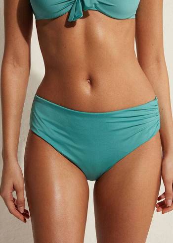 Calzedonia High Taille Indonesia Eco Bikinibroekjes Dames Turquoise | BE1426NB