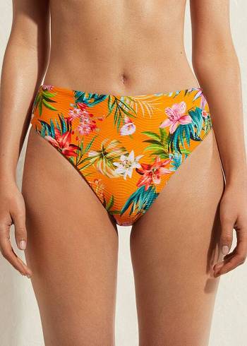 Calzedonia High Taille Rio Eco Bikinibroekjes Dames Oranje | BE1438AP