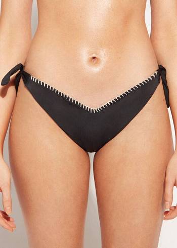 Calzedonia High V-Cut Brazilian Mumbai Bikinibroekjes Dames Zwart | BE1412AP