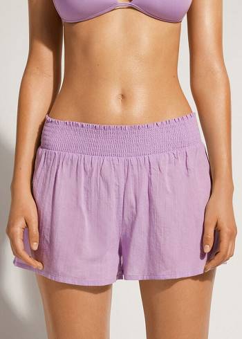 Calzedonia Katoenen Shorts Cover-ups Dames Paars | BE2120JJ