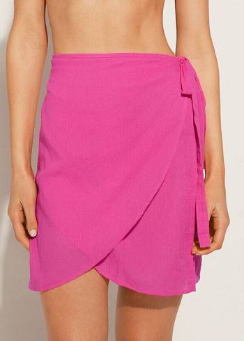 Calzedonia Kort Wrap Sarong Cover-ups Dames Roze | BE2144GL