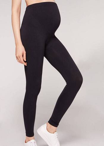 Calzedonia Opaque Maternity Footless Tights Leggings Dames Zwart | BE2668GL