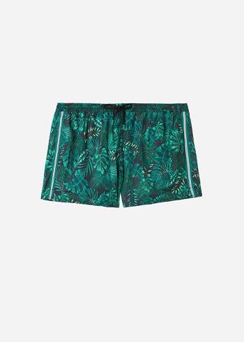 Calzedonia Patterned Ibiza Zwembroek Heren Groen | BE2930AP