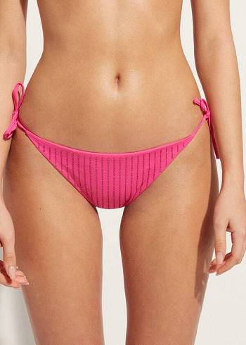 Calzedonia Rhinestone Brazilian String Shanghai Bikinibroekjes Dames Roze | BE1517SO