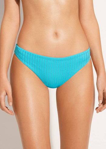 Calzedonia Rhinestone Shanghai Bikinibroekjes Dames Turquoise Groen | BE1522JJ