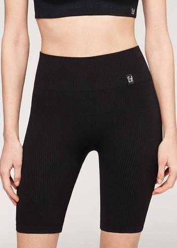 Calzedonia Seamless Atletische Bike Leggings Dames Zwart | BE2678TV