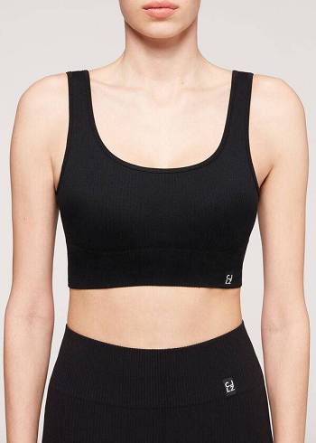 Calzedonia Seamless Geribbeld Cover-ups Dames Zwart | BE2110UT