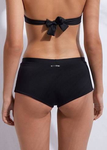 Calzedonia Shorts Indonesia Bikinibroekjes Dames Zwart | BE1552XF