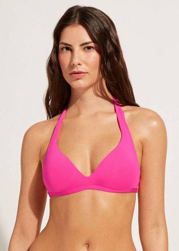 Calzedonia Soft Gewatteerd Triangle Indonesia Bikinitopjes Dames Roze | BE1966LH