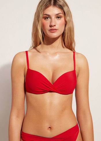 Calzedonia Soft Graduated Super Gewatteerd Push-up Indonesia Bikinitopjes Dames Rood | BE1961FM