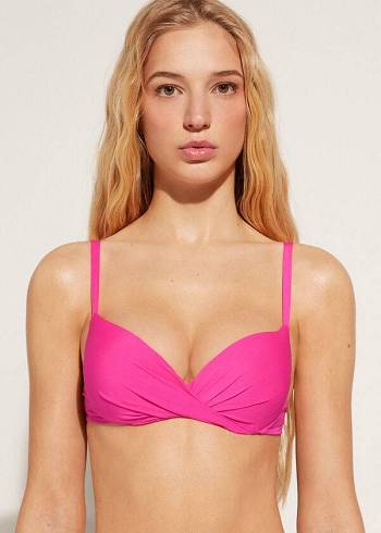 Calzedonia Soft Graduated Super Gewatteerd Push-up Indonesia Eco Bikinitopjes Dames Roze | BE1963HK