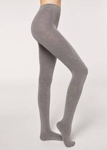 Calzedonia Soft Modal and Cashmere Blend Opaque Hardloopbroek Dames Grijs | BE1062NB