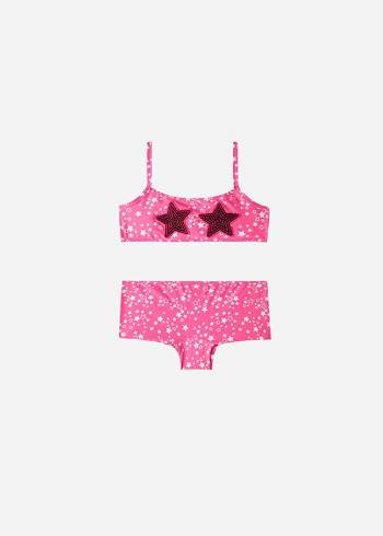 Calzedonia Star Two-Piece Jam Badpakken Kinderen Roze | BE3049HK