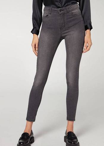 Calzedonia Super Flex Denim High Taille Superskinny Jeans Dames Grijs | BE2616CE