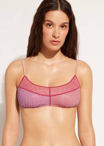 Calzedonia Tank Stijl Lamé Lisbona Bikinitopjes Dames Roze | BE1997BC