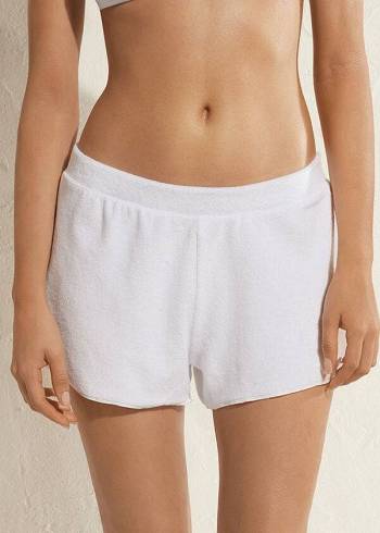 Calzedonia Terrycloth Shorts Cover-ups Dames Wit | BE2150XF