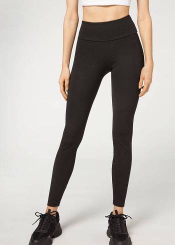 Calzedonia Total Shaper Leggings Dames Zwart | BE2704YU