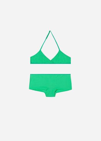 Calzedonia Two Piece Mykonos Badpakken Kinderen Groen | BE3063WY