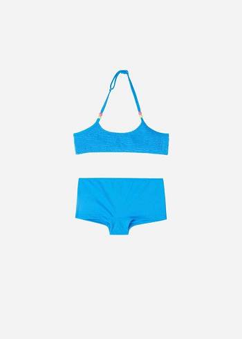 Calzedonia Two-Piece Tank-Stijl San Diego Badpakken Kinderen Blauw | BE3078TV