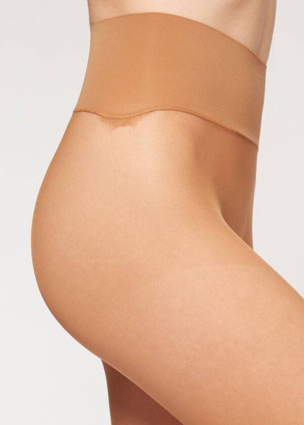 Calzedonia 20 Denier Essential Invisible Sheer Hardloopbroek Dames Khaki | BE1141MA